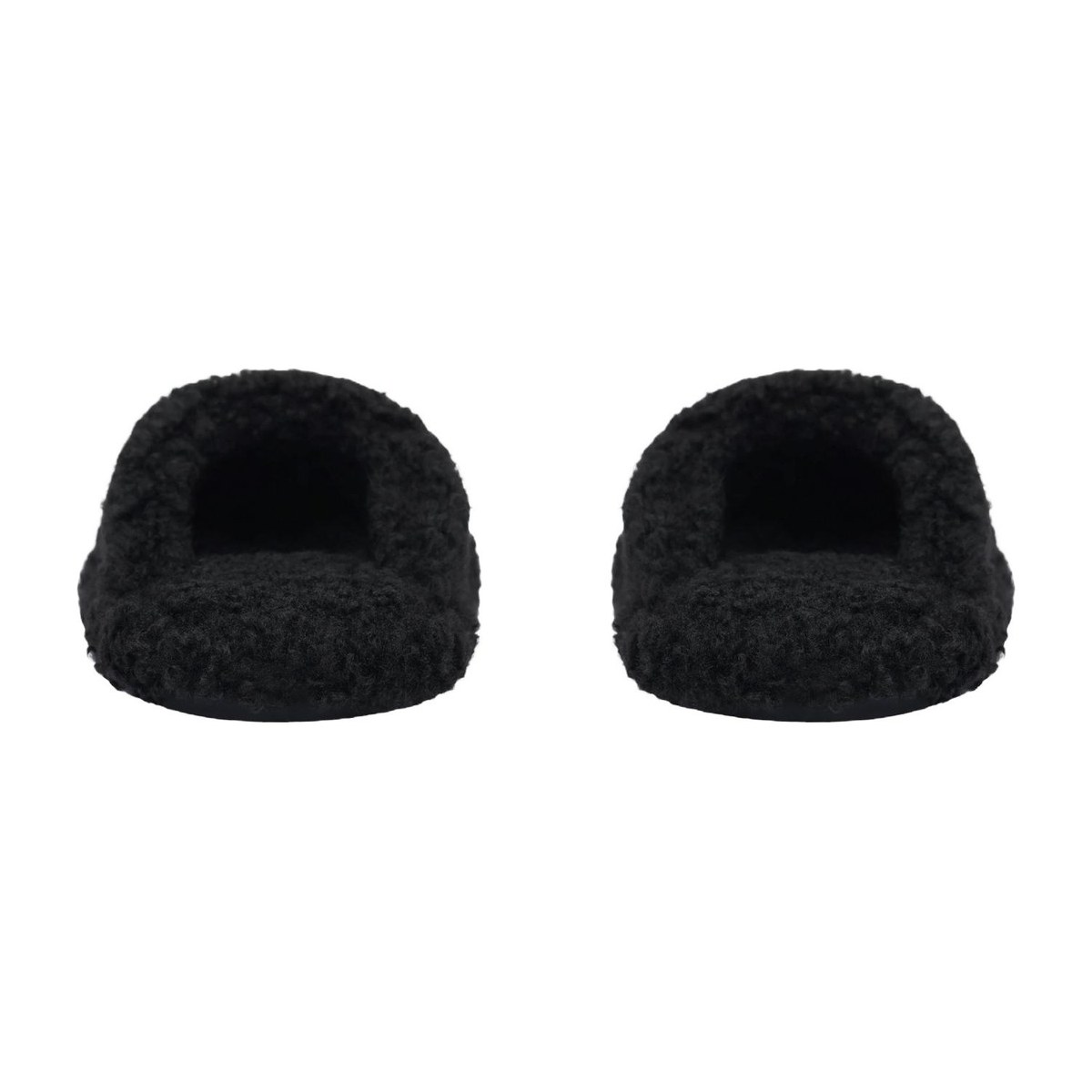 Balenciaga Furry Slides Black