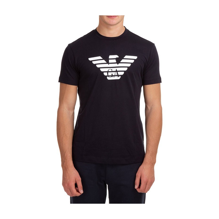 Emporio Armani Eagle Logo Crewneck T-Shirt Navy