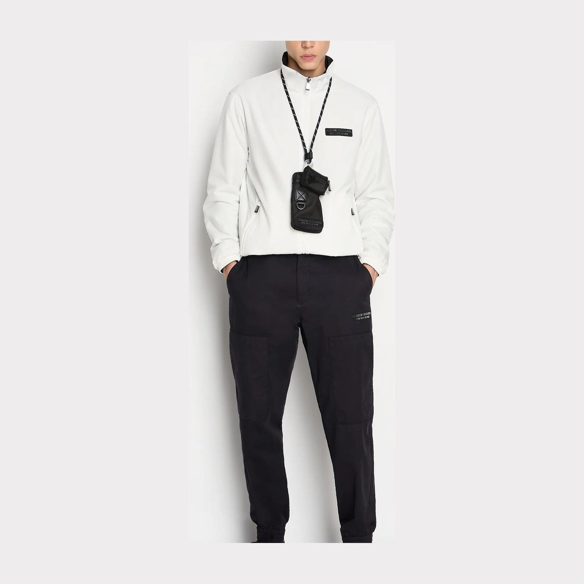 Armani Exchange FW23 Reversible Cotton Jacket White