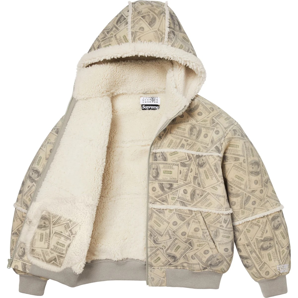 Supreme MM6 Maison Margiela SS26 WEEK4 Hooded Shearling Bomber Jacket