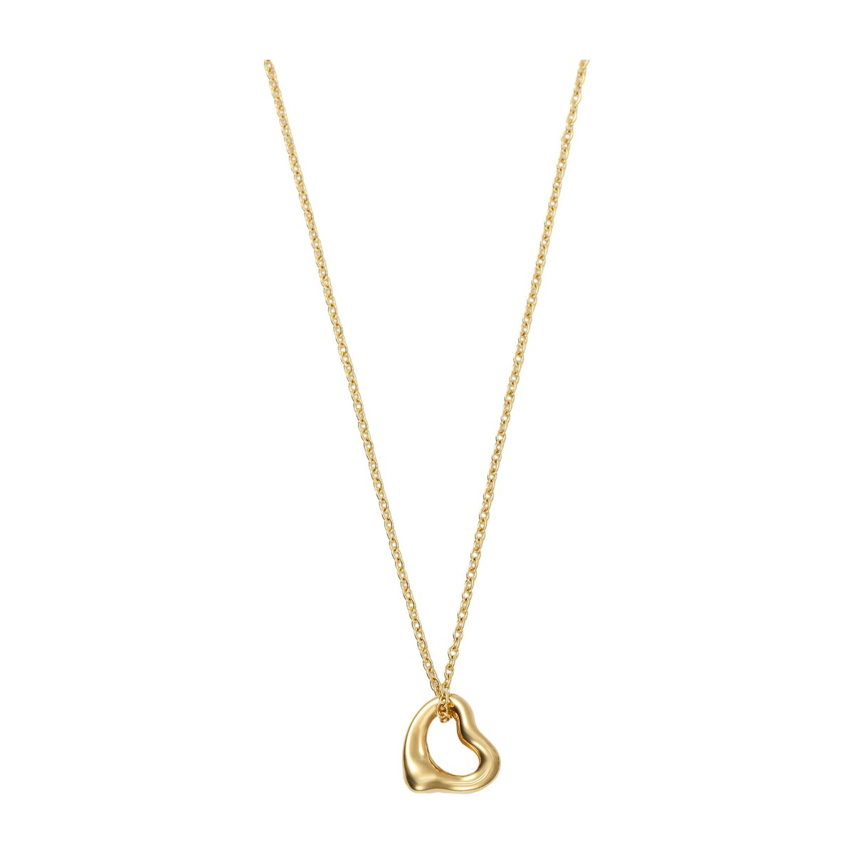 Tiffany & Co. Elsa Peretti Open Heart Necklace 18K Gold