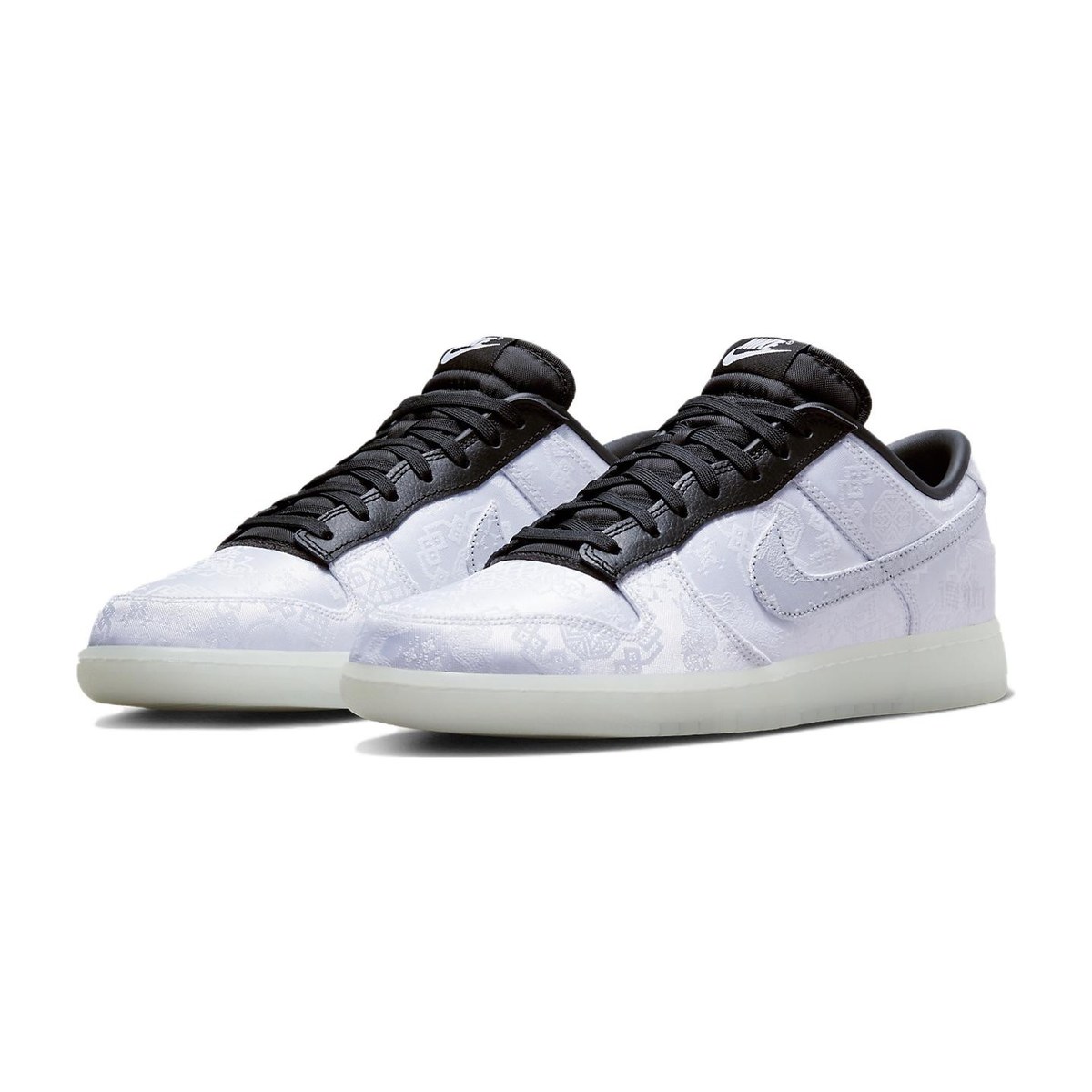 Fragment Design x CLOT x Nike Dunk Low "White Silk"
