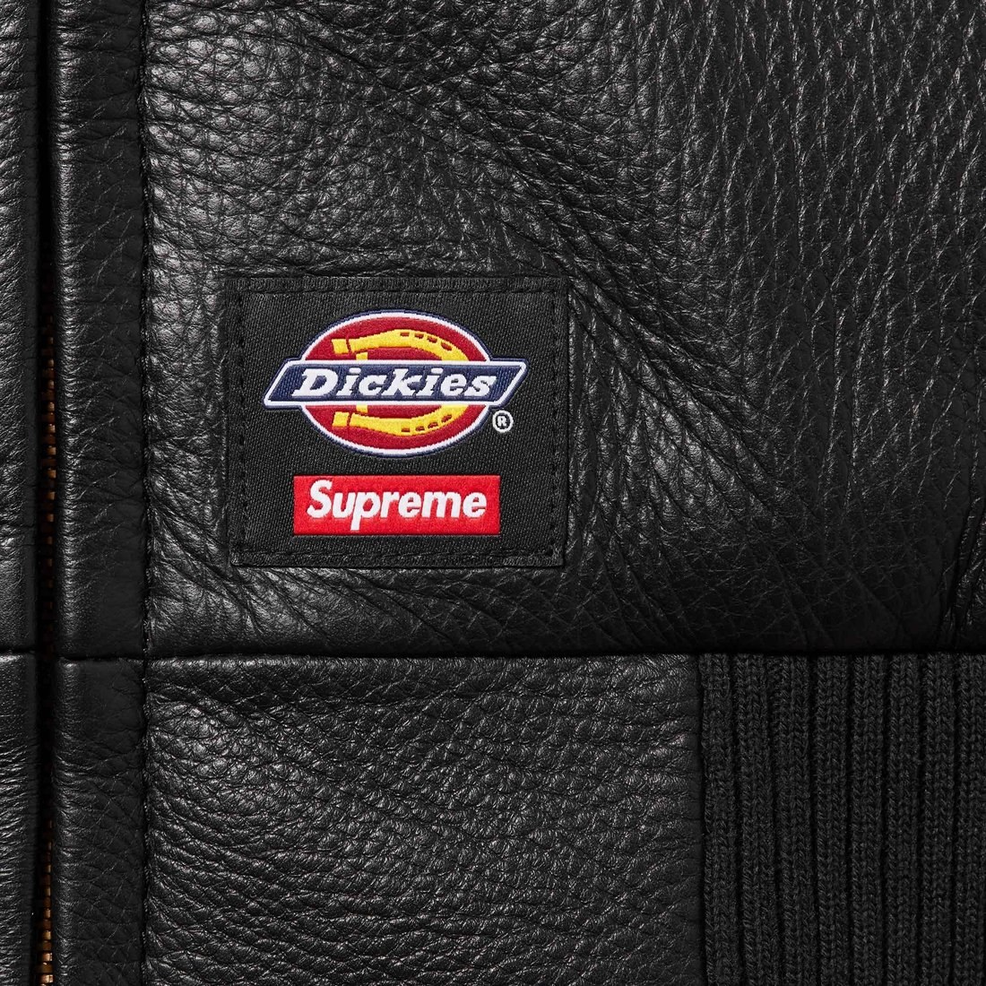 Supreme x Dickies Hooded Leather Work Jacket