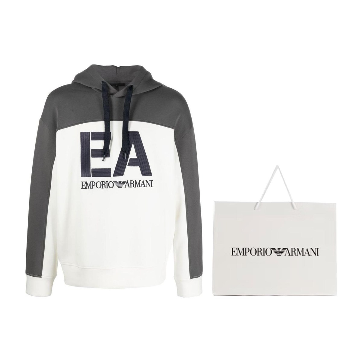 Emporio Armani FW22 Logo Print Sweatshirt White