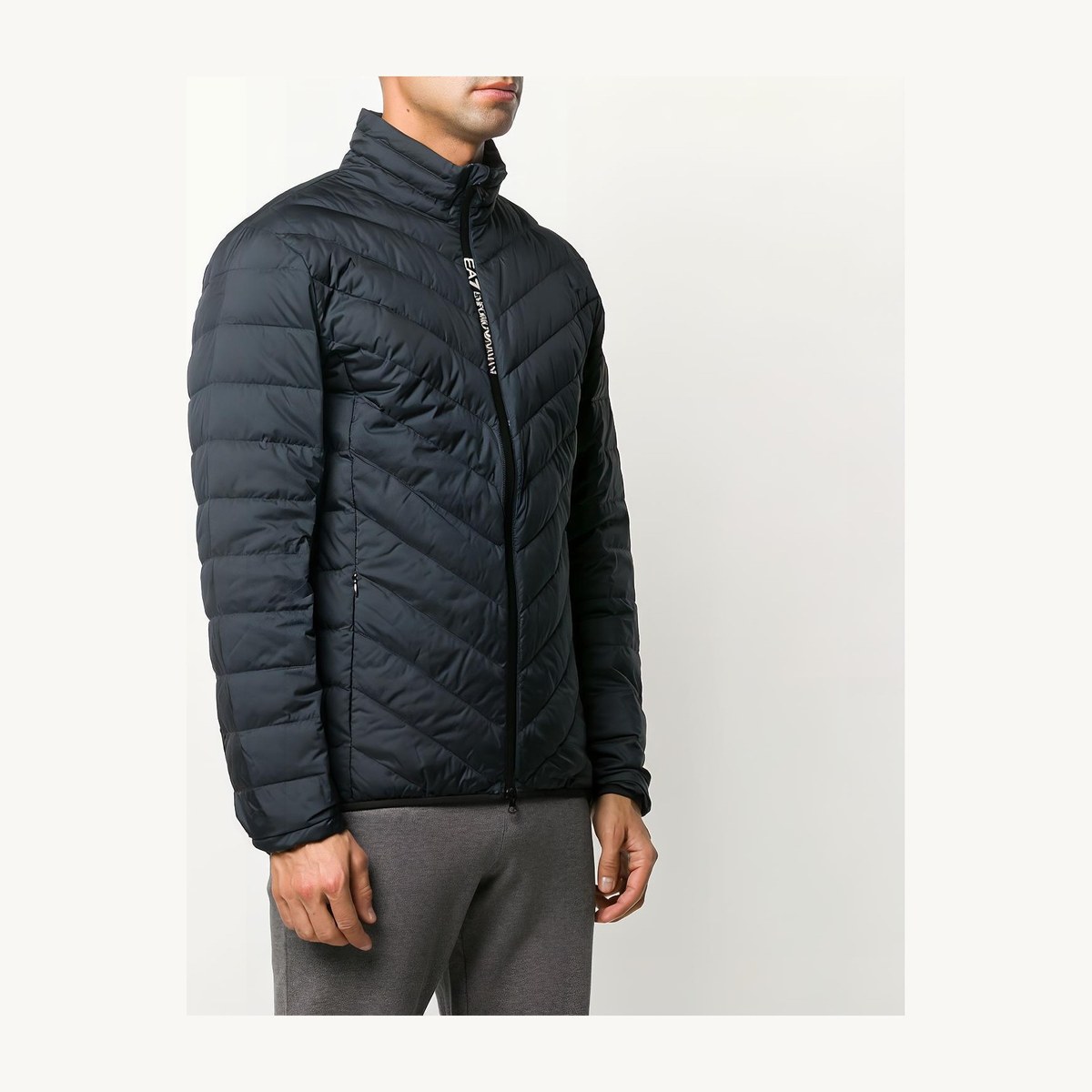 Emporio Armani Quilted Down Jacket Navy
