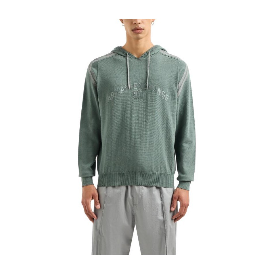 Armani Exchange Hoodie Grey Green