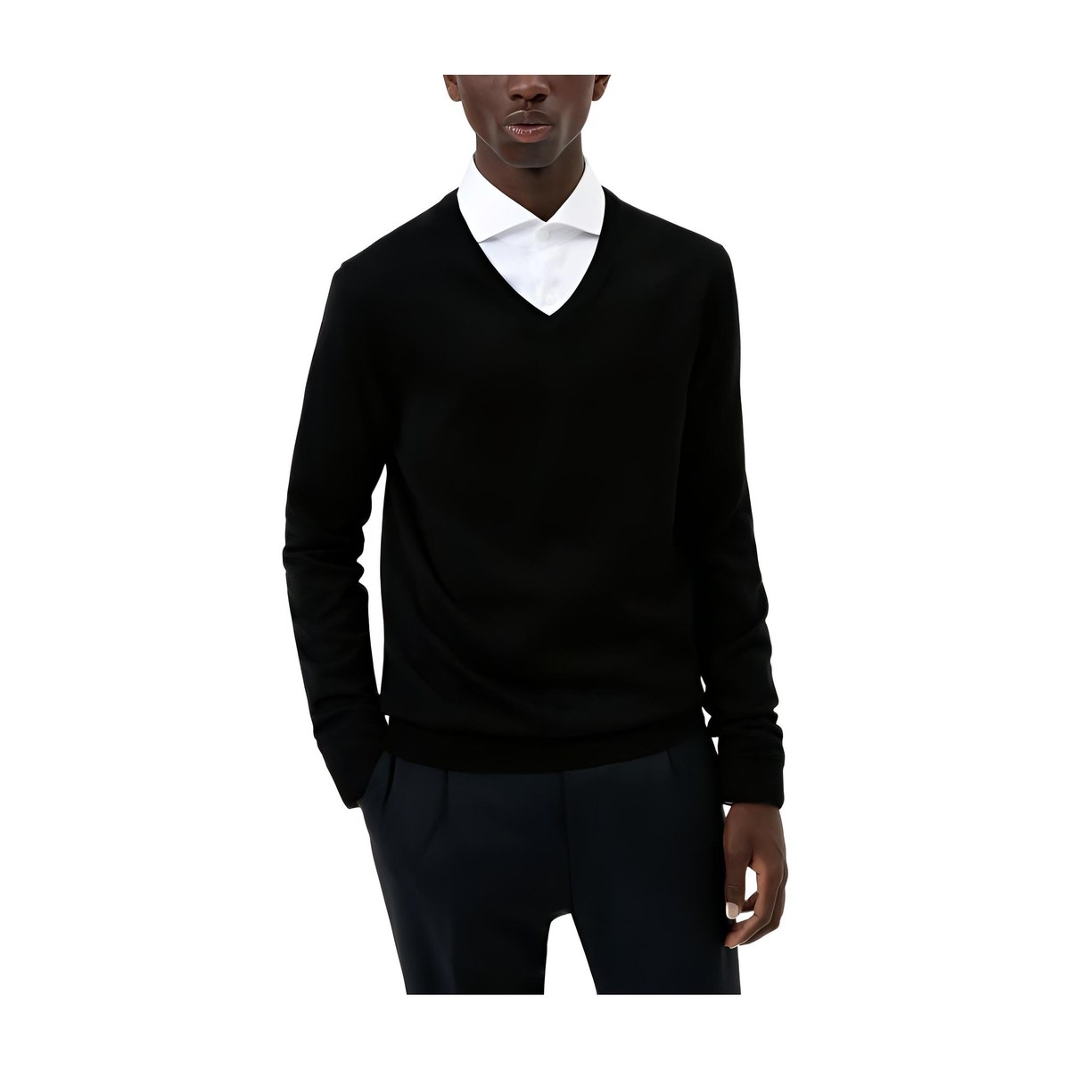 HUGO BOSS V-Neck Sweater Black