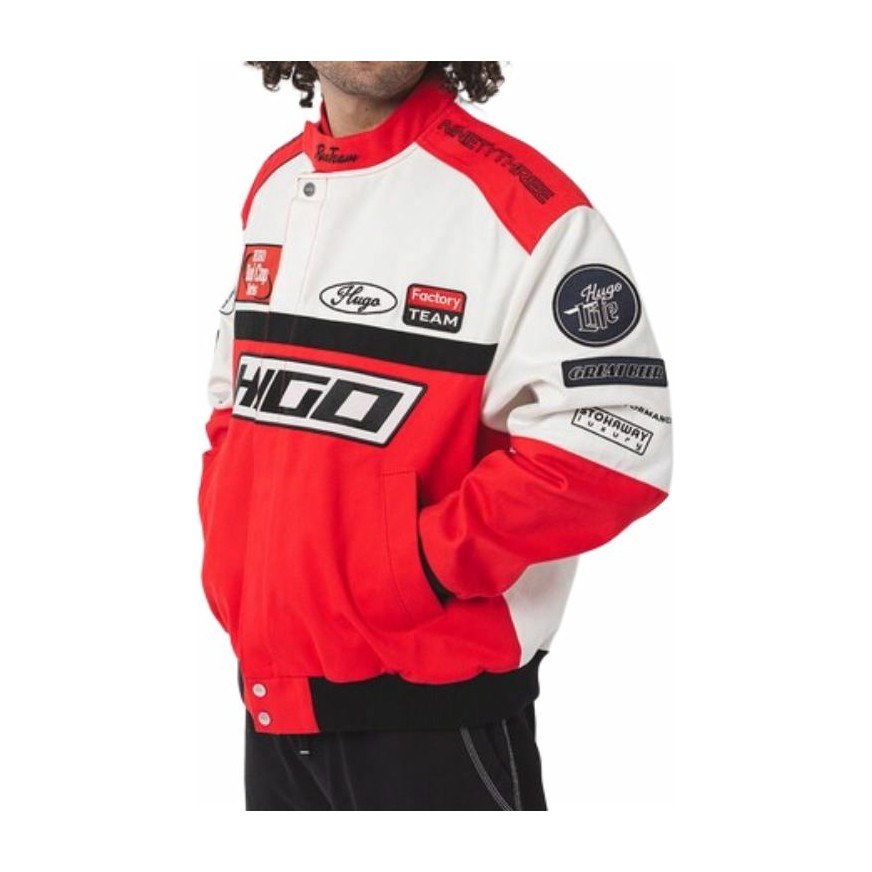 HUGO BOSS Colour-Blocked Regular-Fit Jacket Logo