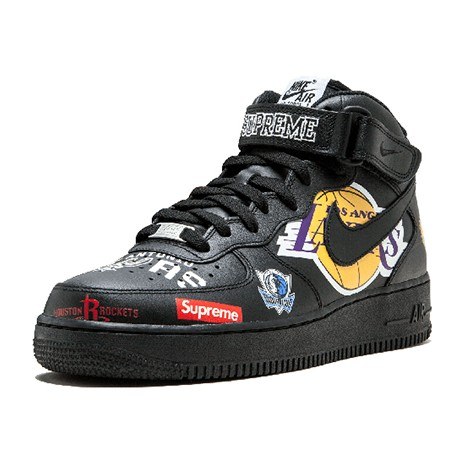 Supreme x NBA x Nike Air Force 1 Mid Black