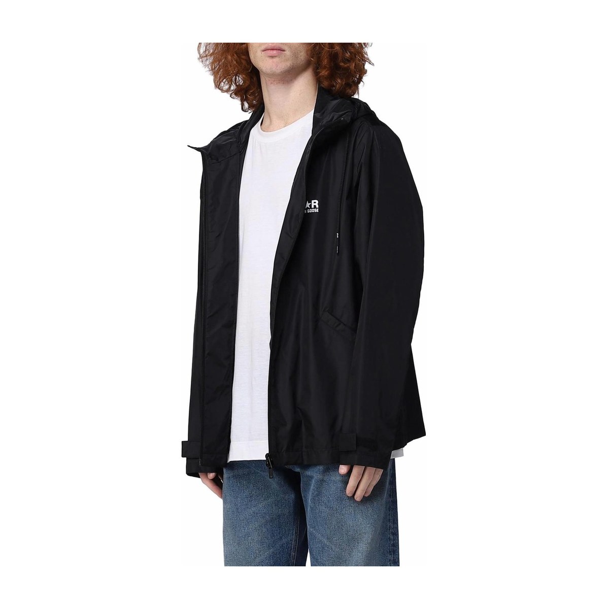 Golden Goose Logo Windbreaker Jacket Black