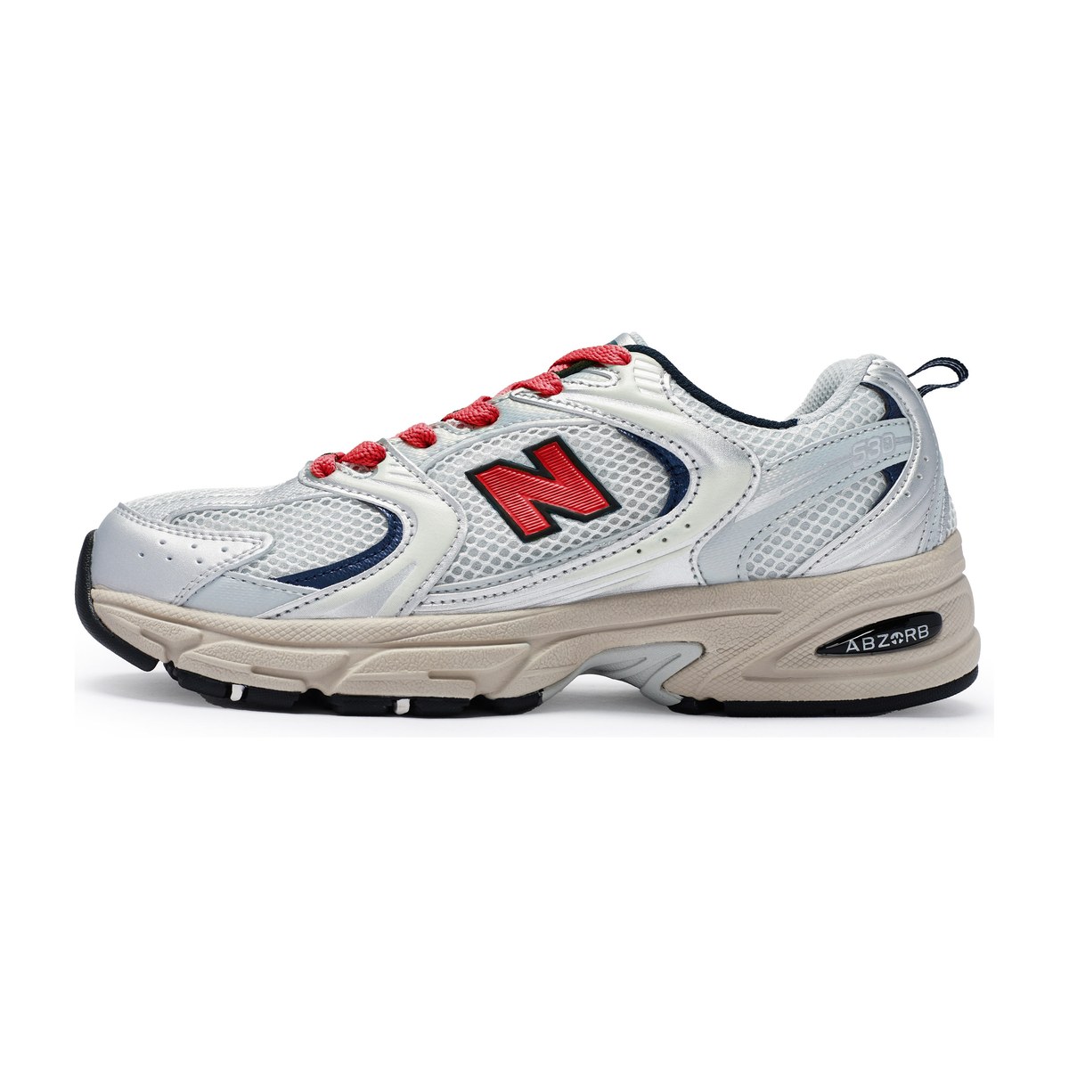 New Balance 530 Grey Silver Red