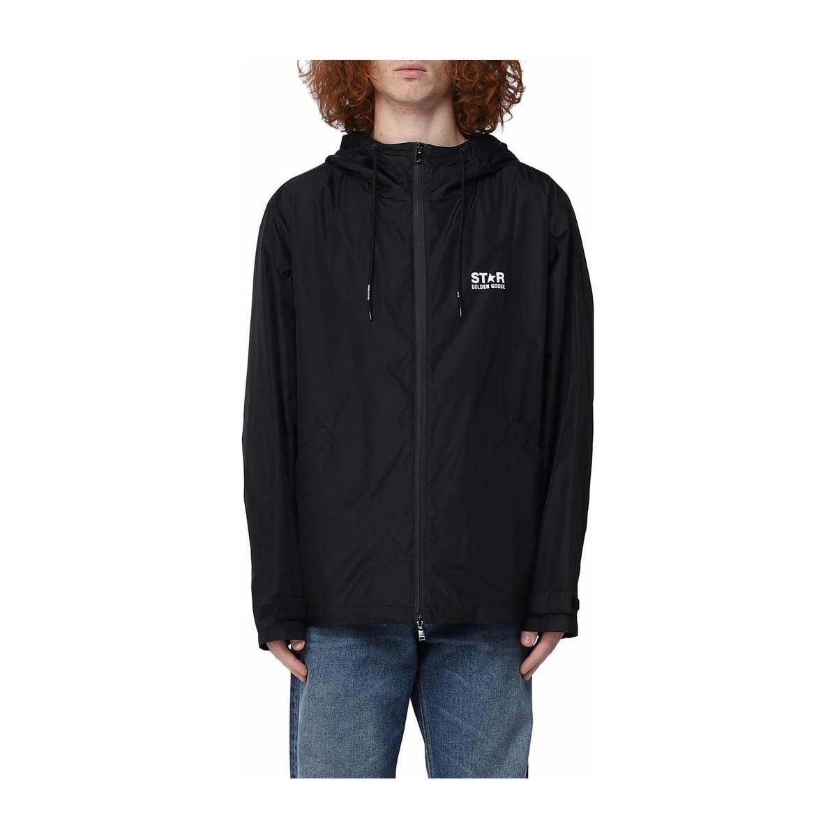 Golden Goose Logo Windbreaker Jacket Black