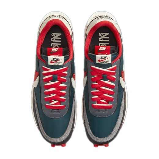 Sacai x UNDERCOVER x Nike LDWaffle Midnight Spruce University Red