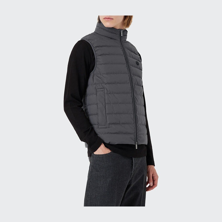 Emporio Armani Quilted Vest Iron Grey