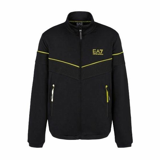 Emporio Armani FW21 Logo Zip Sweatshirt Black