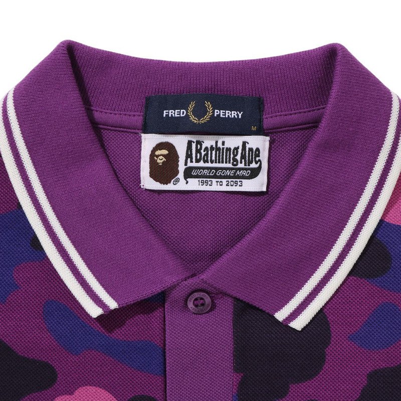 A BATHING APE x FRED PERRY Bape Color Camo Polo