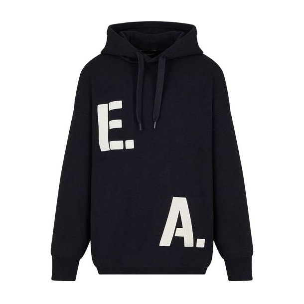 Emporio Armani FW22 Pullover Hoodie Blue
