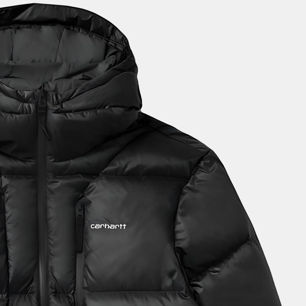 Carhartt WIP Logo Embroidered Down Jacket Black