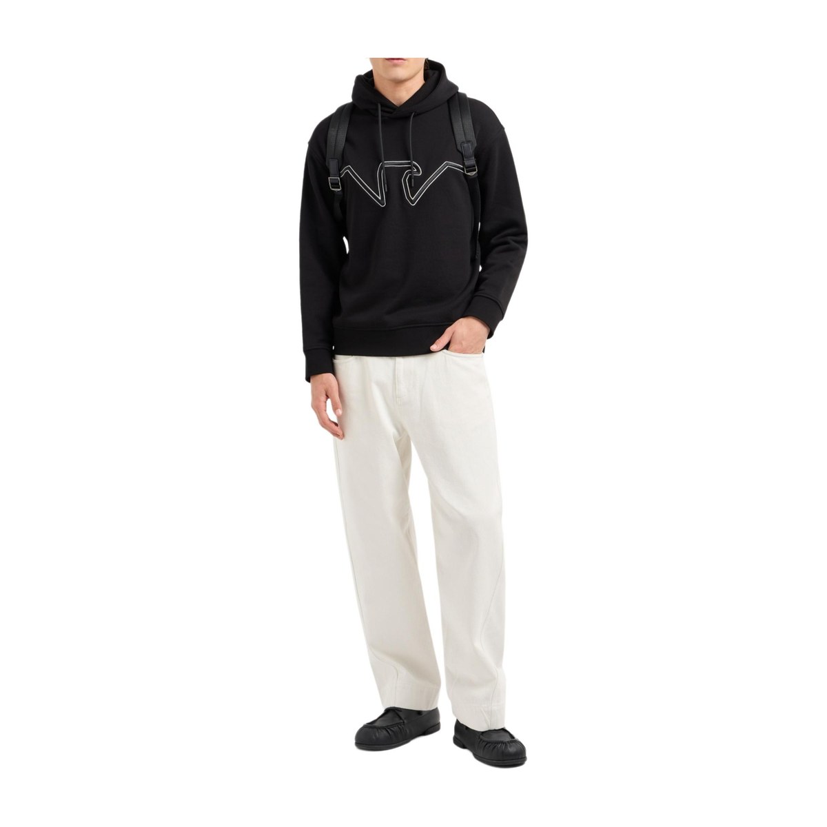 Emporio Armani Eagle Embroidered Hoodie