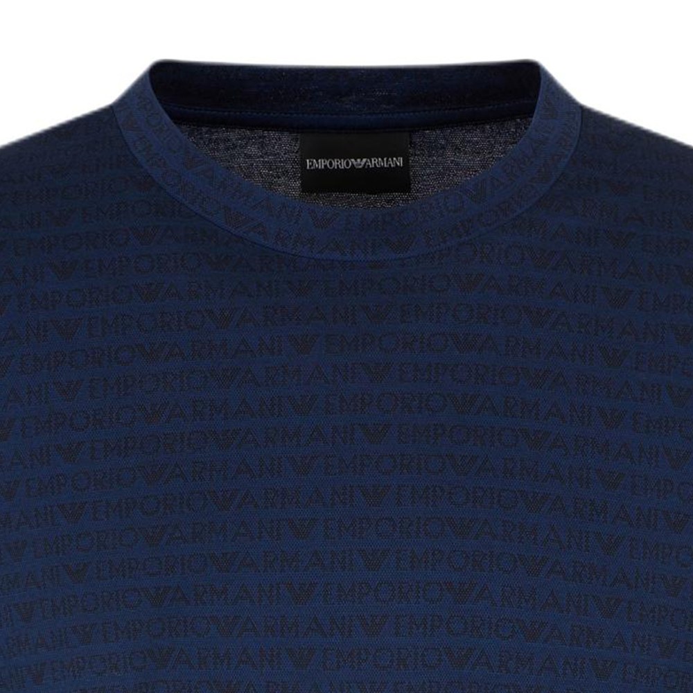 Emporio Armani Jacquard T-Shirt Blue