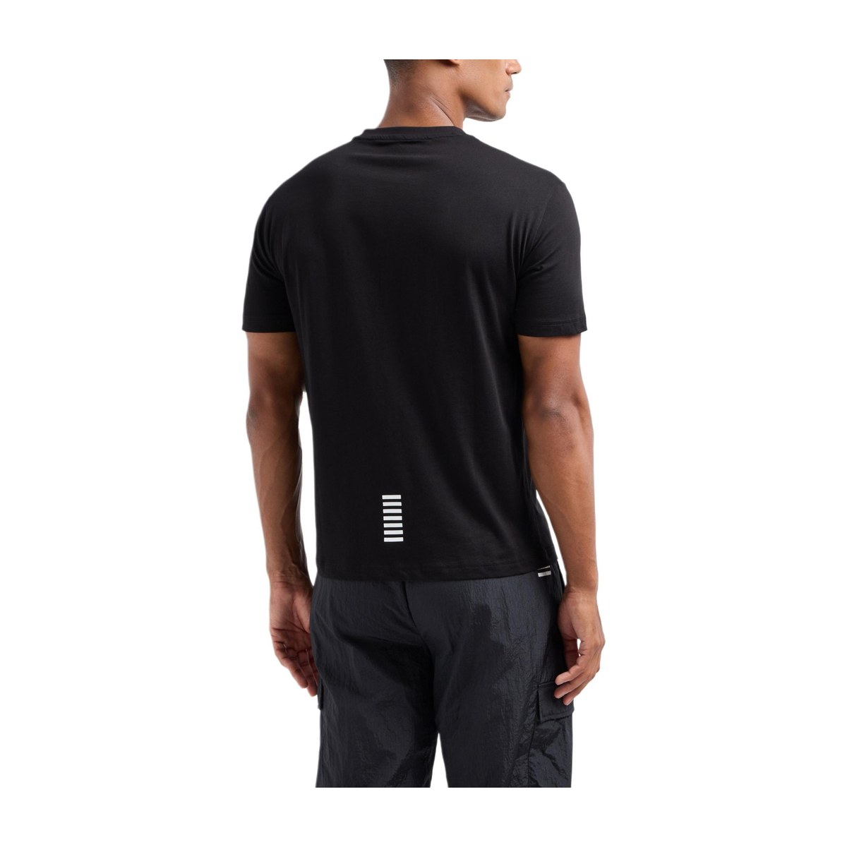 Emporio Armani EA7 SS24 Colorblock Logo T-Shirt Black