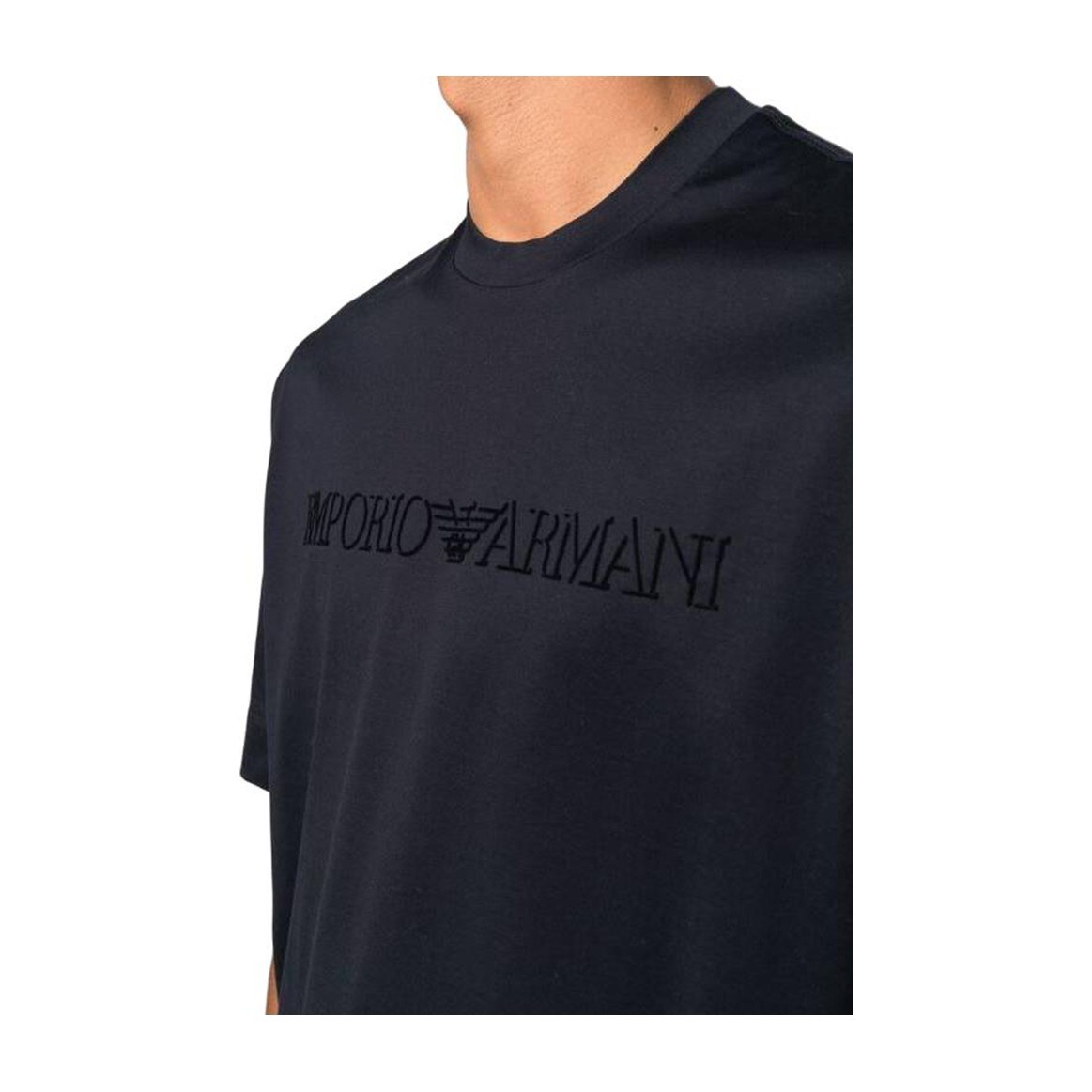 Emporio Armani SS22 Logo T-Shirt Blue