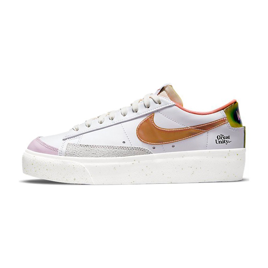 Nike Blazer Low Platform White Orange