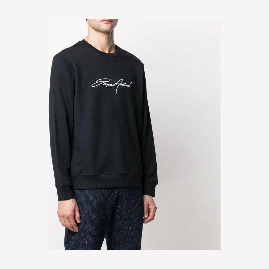 Emporio Armani SS21 Logo Embroidered Sweater