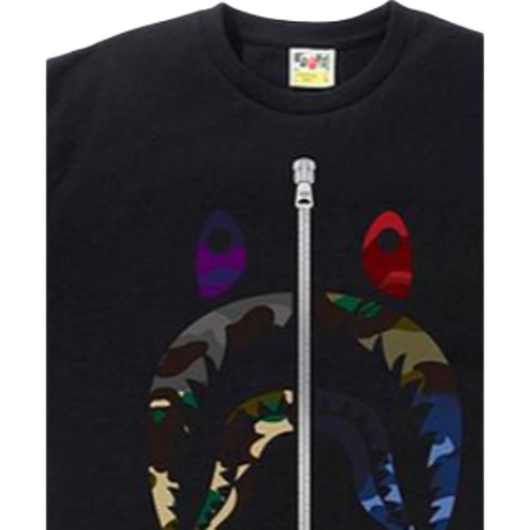 BAPE Mix Camo Shark Tee Black