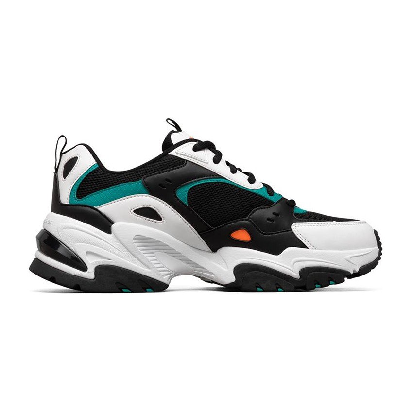Skechers Stamina V2 Black White Green Orange