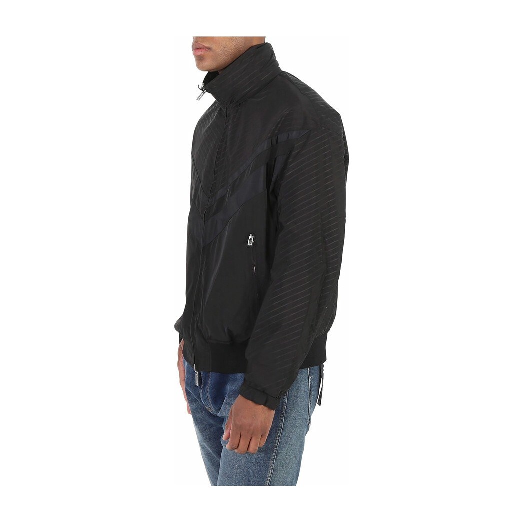 Emporio Armani Striped Zip Jacket Black
