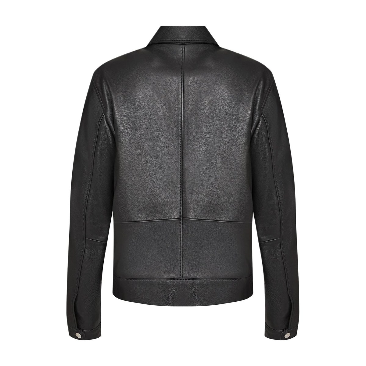 HUGO BOSS Zip Collar Leather Jacket