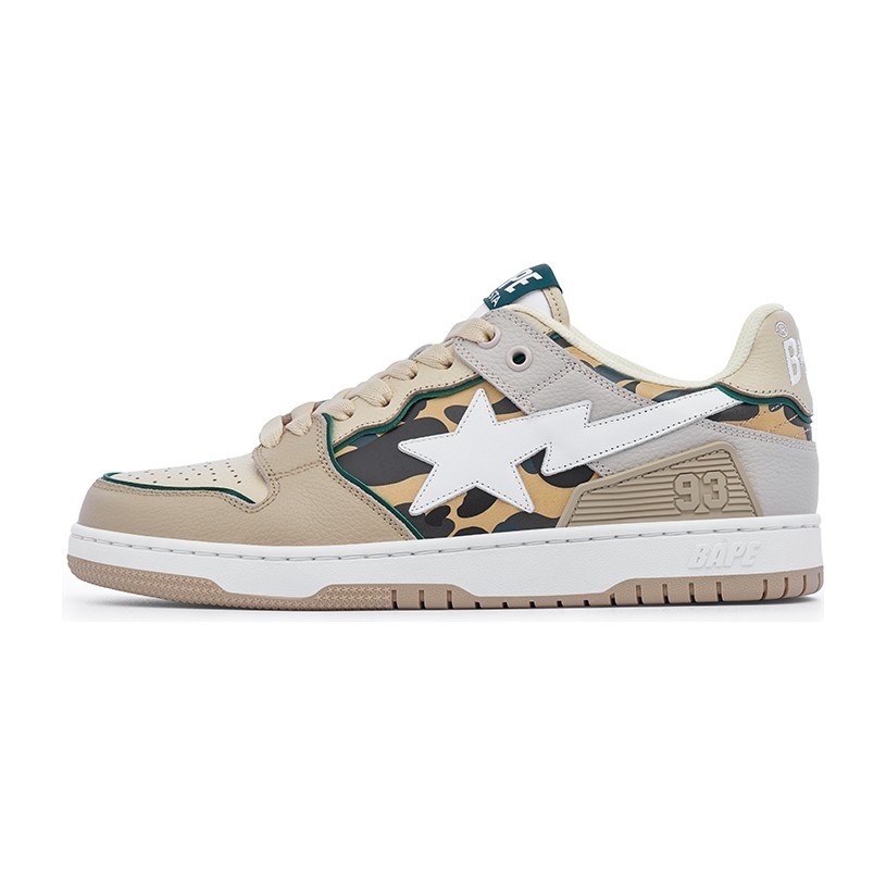 A BATHING APE Bape Camo Low Sneakers