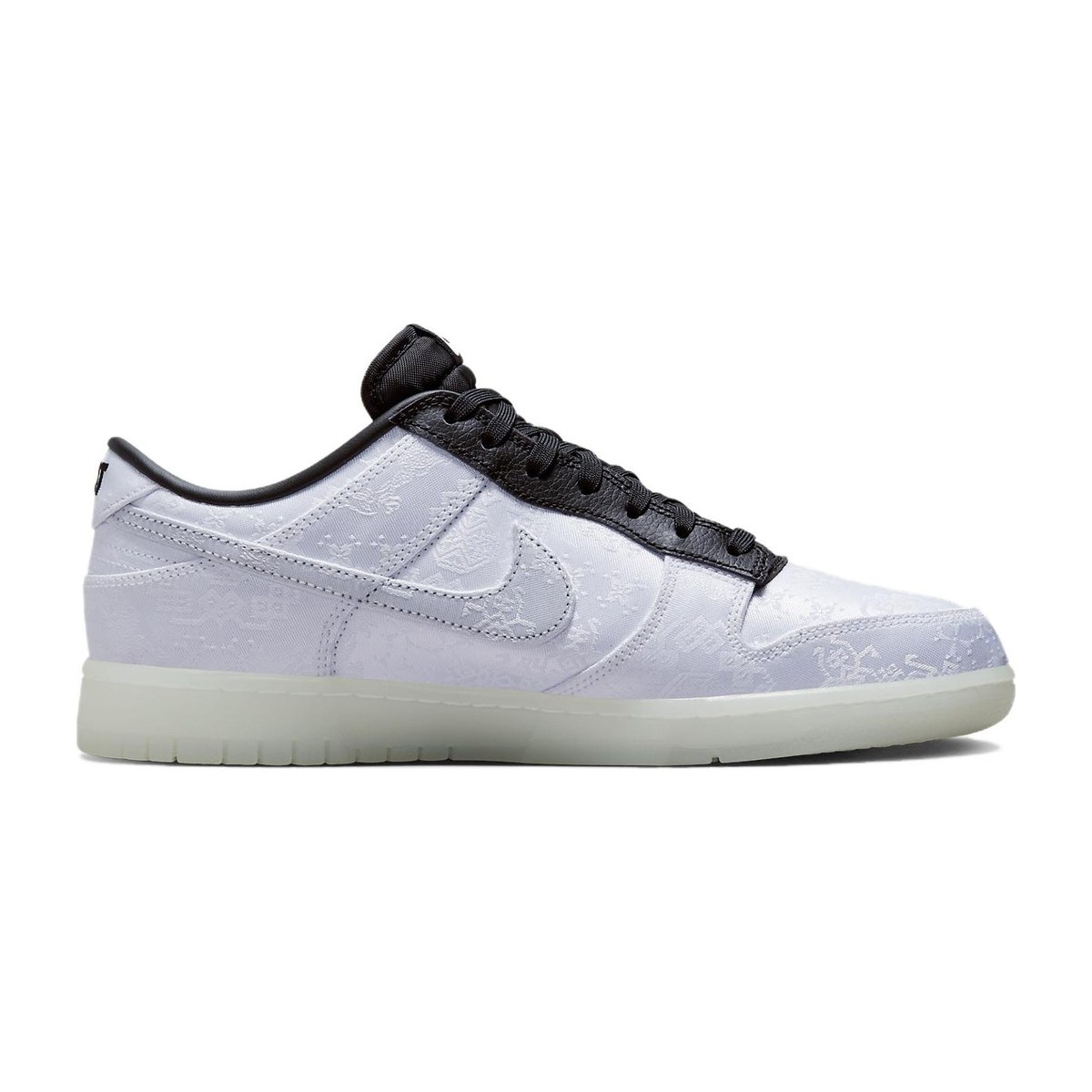 Fragment Design x CLOT x Nike Dunk Low "White Silk"