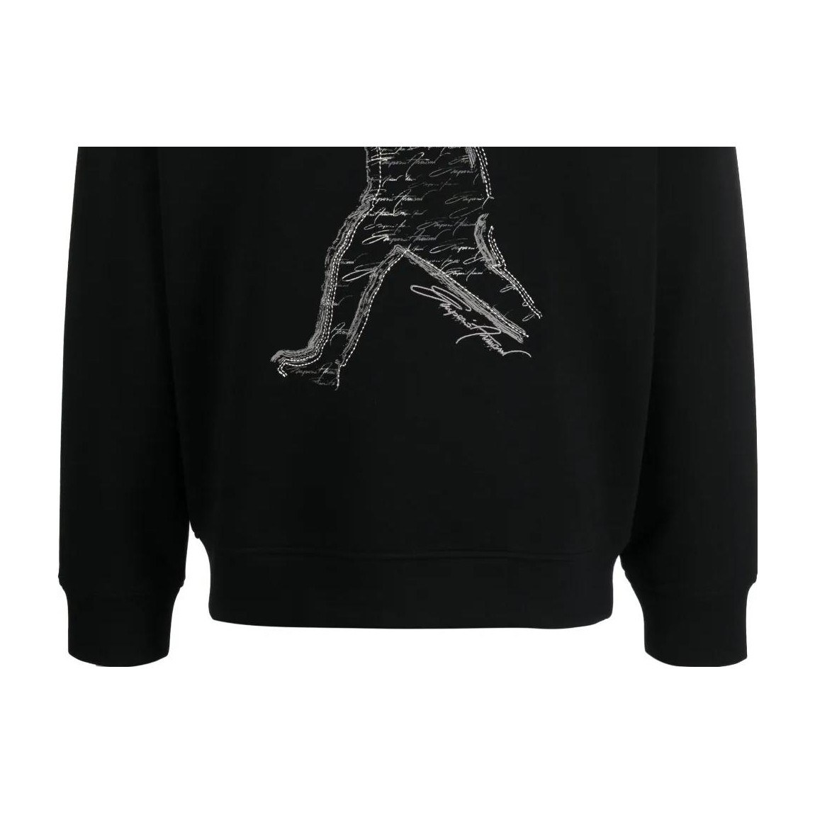 Emporio Armani SS23 Silhouette Crewneck Sweatshirt Black