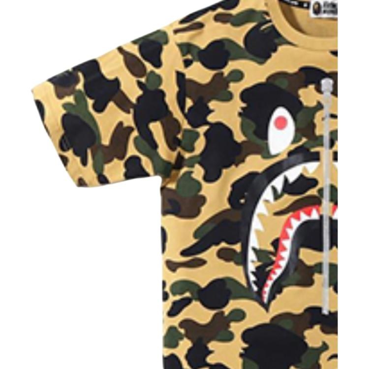 A BATHING APE Bape Camo Shark Tee