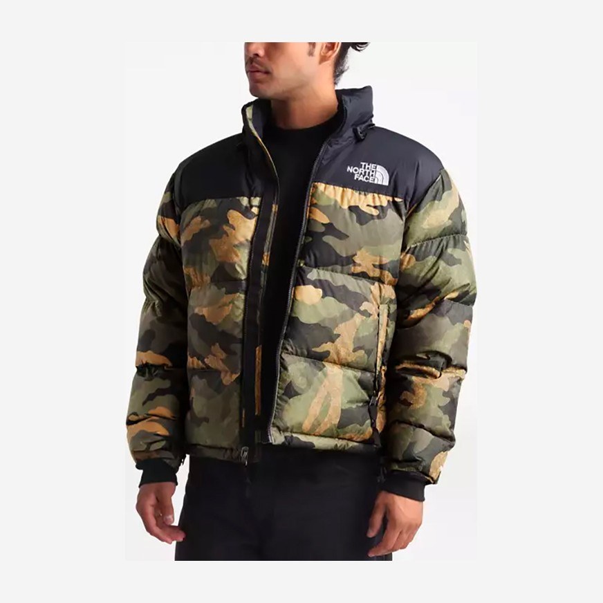 The North Face 1996 Retro Nuptse Jacket Green Camo
