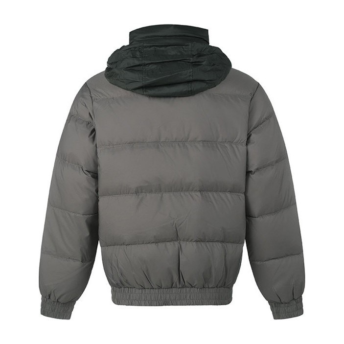 Armani Exchange FW22 Colorblock Logo Down Jacket Dark Grey
