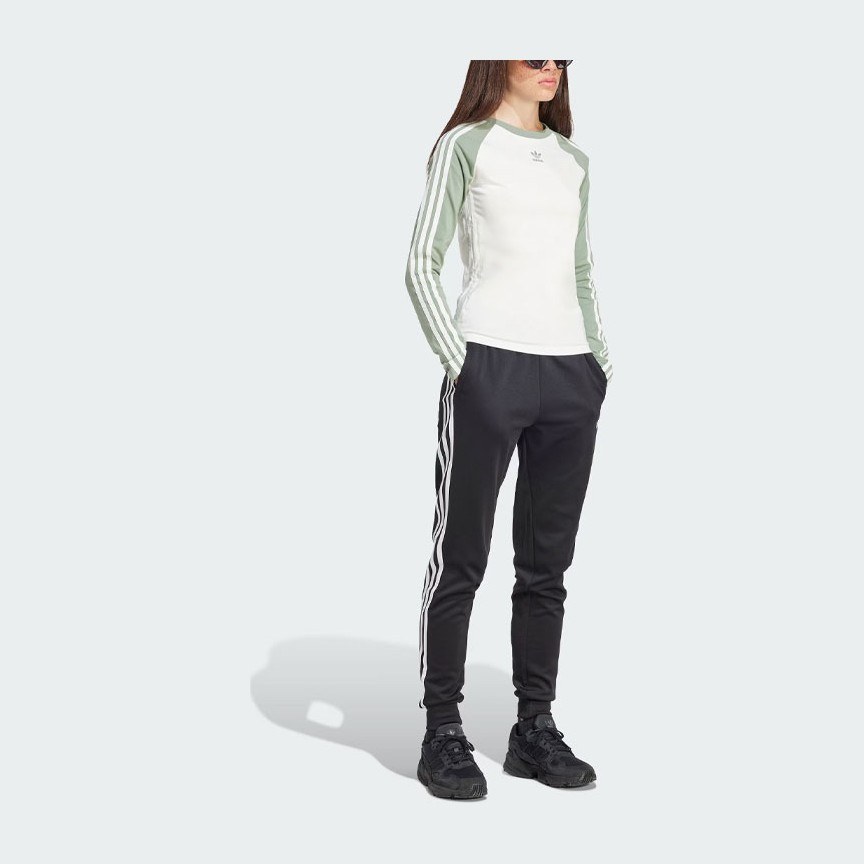 adidas originals Slim Fit Long Sleeve Logo T