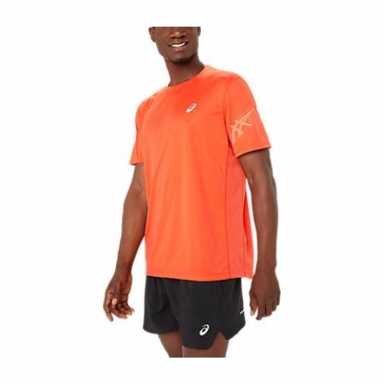 Asics Logo Crewneck T-Shirt Red