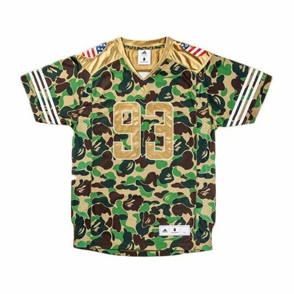 BAPE x adidas Camo Football Tee