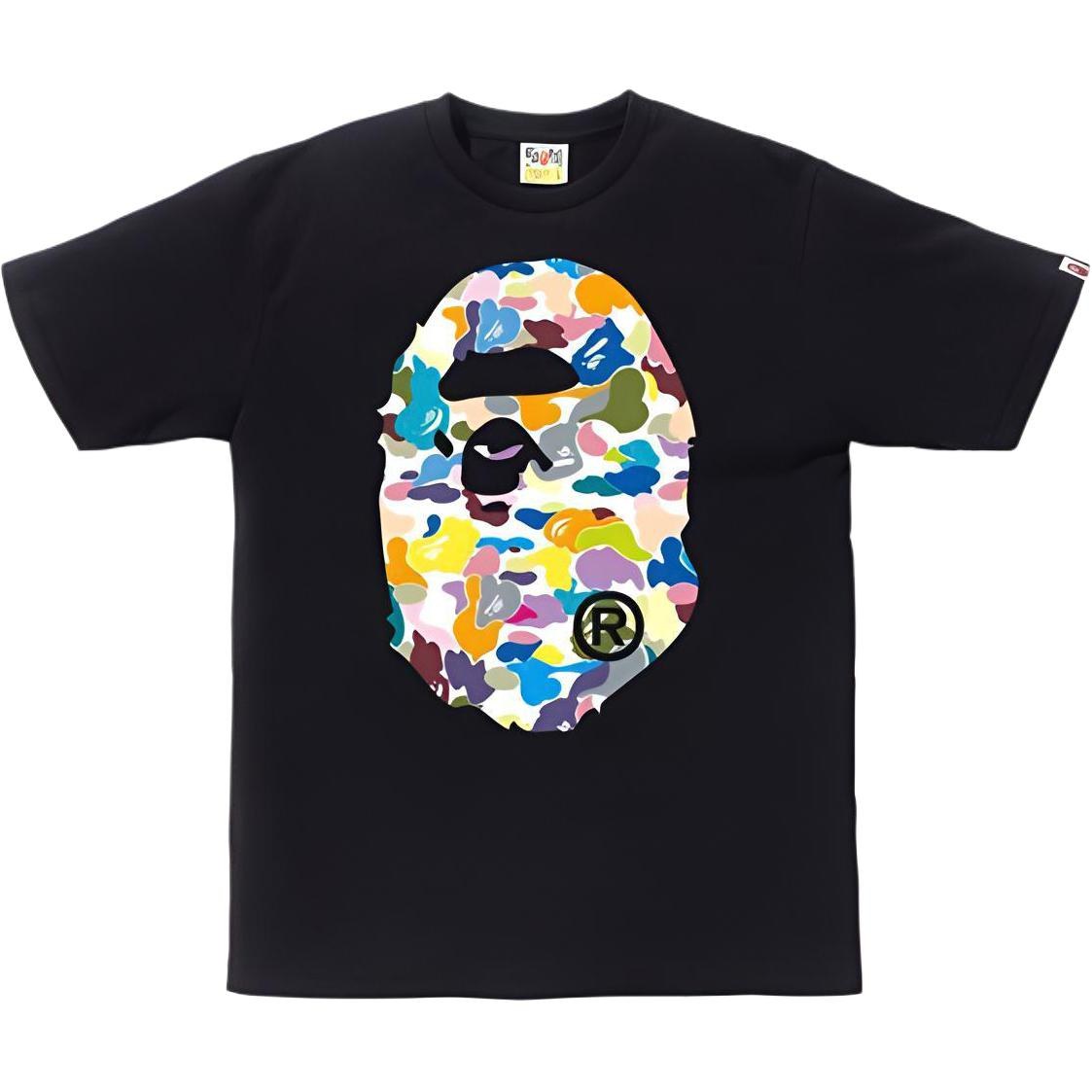 A BATHING APE Bape Multi Camo Big APE Head Tee