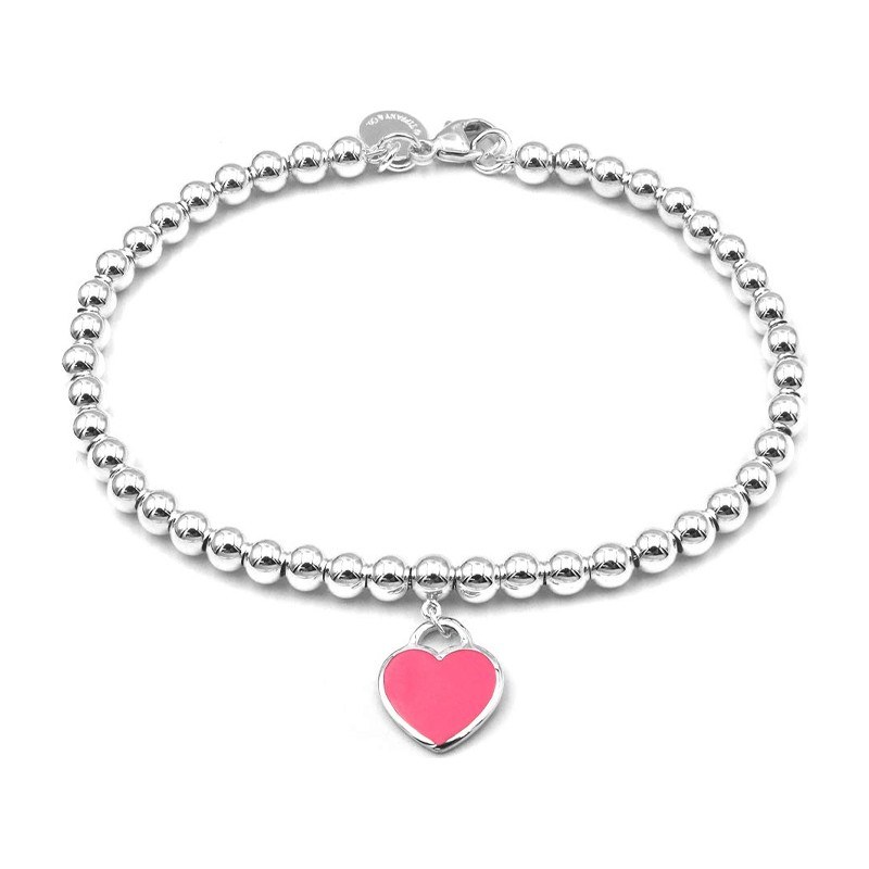 Tiffany & Co. Return To Tiffany Pink Enamel Bracelet