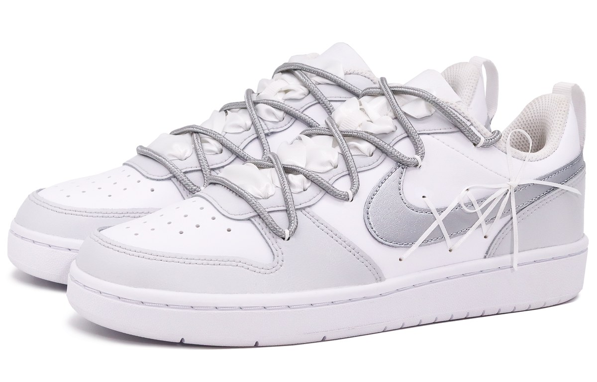 Nike Court Borough Low GS White Silver