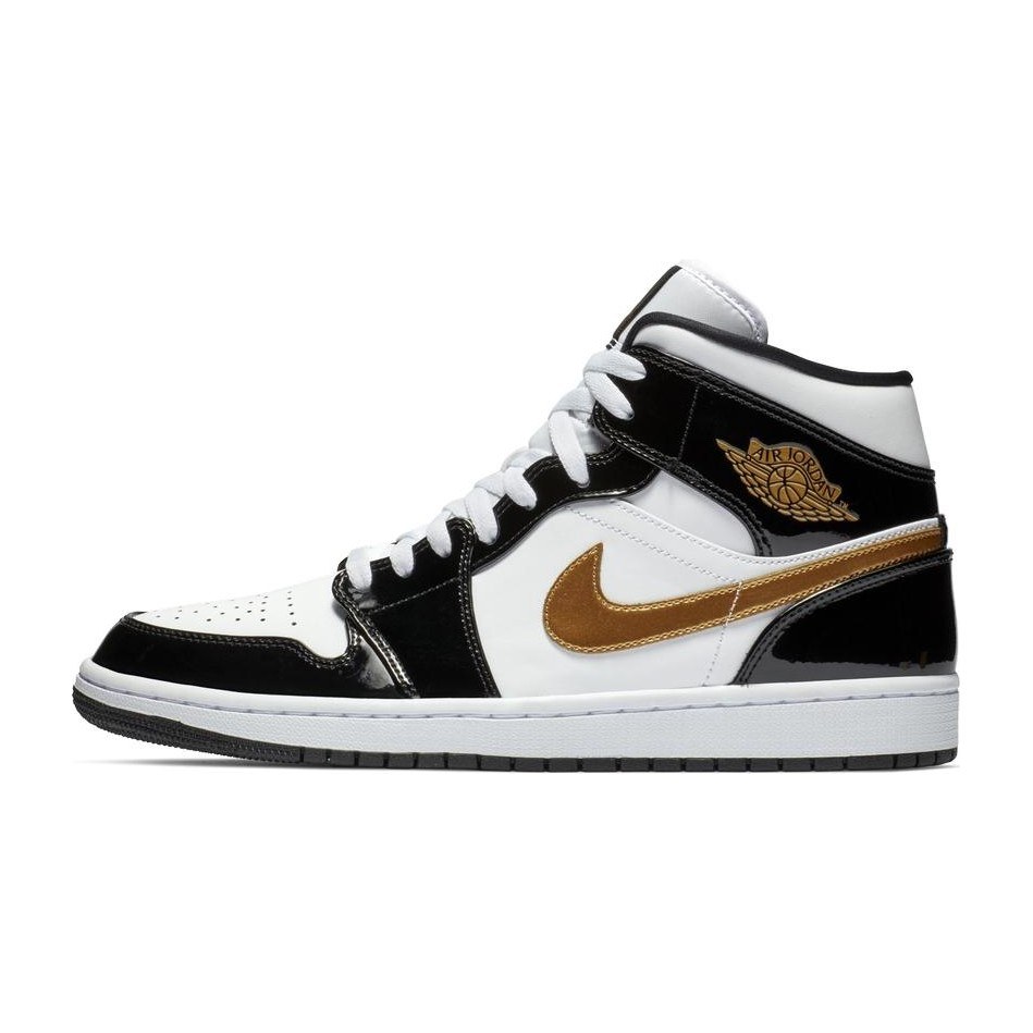 Jordan Air Jordan 1 Mid SE White Black Gold
