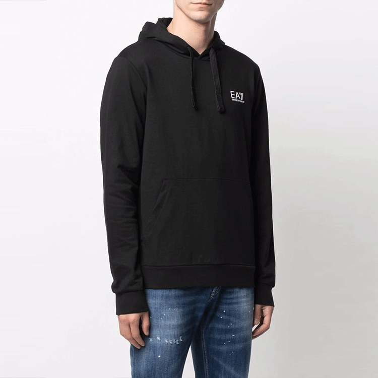 Emporio Armani Logo Hoodie Black
