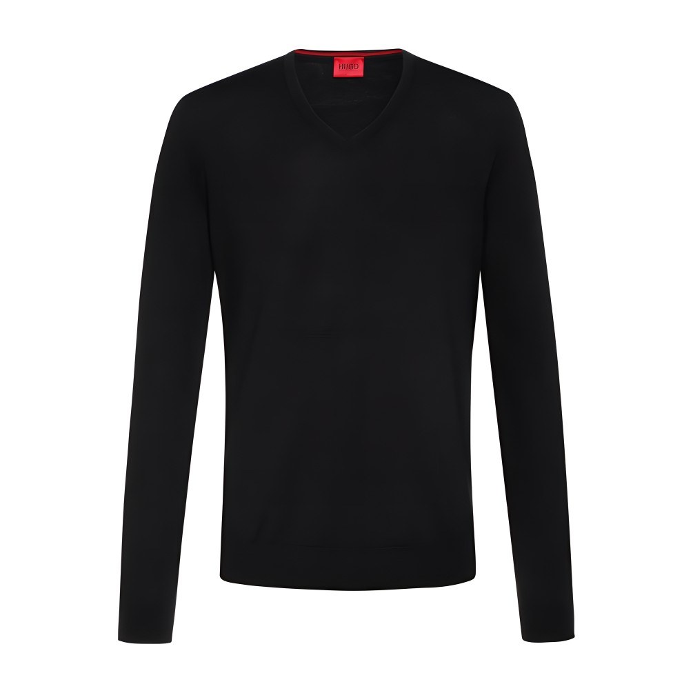 HUGO BOSS V-Neck Sweater Black