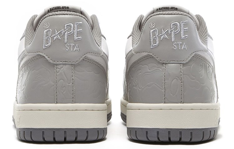 A BATHING APE Bape Court Sta Low White Grey