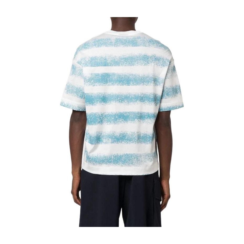 Emporio Armani SS22 Blue White Striped T-Shirt