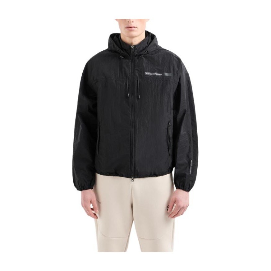 Emporio Armani EA7 SS24 Hoodie Jacket Black